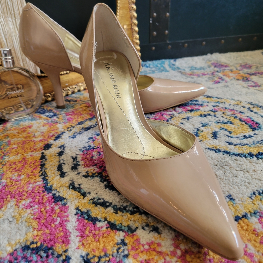 Anne Klein Nude Patent Heels